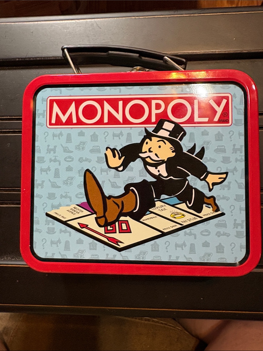 Classic Red Metal Monopoly - Tin Box